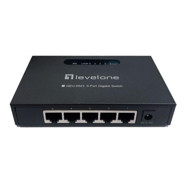 Switch Level One GEU-0523 5 Porte Gigabit in Metallo