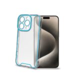 Cover iPhone 16 Pro Celly GLOW Trasparente Azzurro TPU