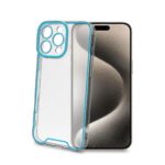 Cover iPhone 16 Pro Max Celly GLOW Trasparente Azzurro TPU