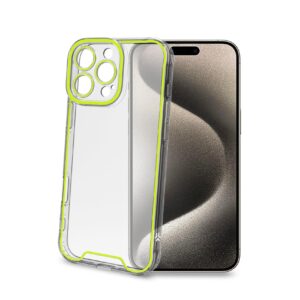 Cover Celly GLOW per iPhone 16 Pro Max Trasparente Gialla TPU
