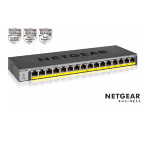 Switch Netgear GS116PP 16 Porte Gigabit PoE+ Unmanaged 183W