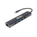 Docking Station USB-C Hamlet HDKC-PD220 100W 3xUSB 3.0 LAN HDMI 4K