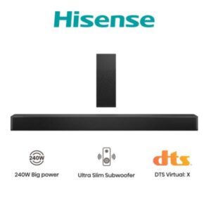 SoundBar Hisense HS2100 2.1 Dolby Subwoofer Bluetooth 240W