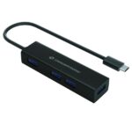 Hub USB-C Conceptronic 4 Porte USB 3.0 in Alluminio
