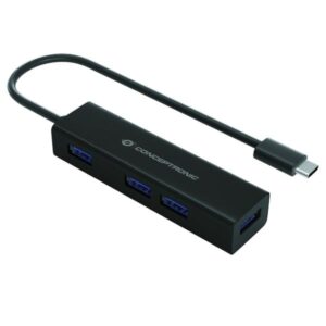 Hub USB-C Conceptronic 4 Porte USB 3.0 in Alluminio