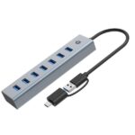 Hub USB 3.0 Conceptronic 7 Porte 5Gbps Grigio
