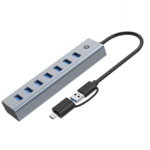 Hub USB 3.0 Conceptronic 7 Porte 5Gbps Grigio