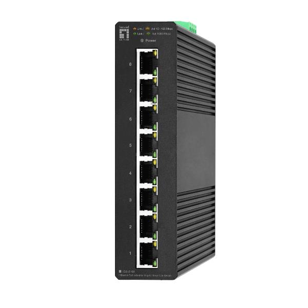 Switch Industriale Level One IGS-2108 8 Porte Gigabit Smart DIN Rail