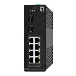 Switch Industriale Level One IGS-2110P 10 Porte Gigabit PoE 110W Smart DIN Rail