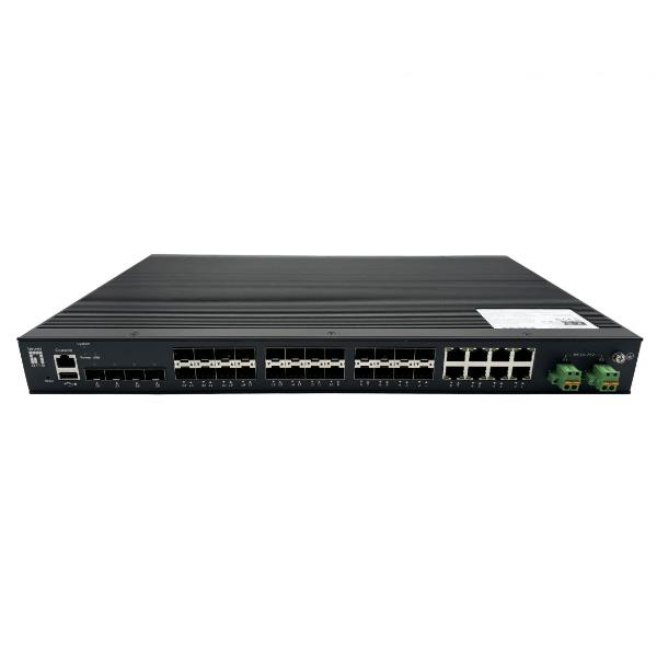 Switch Industriale Level One IGU-2872 28 Porte L2+ Managed Gigabit, 4x 2.5GbE SFP, Alimentazione Ridondante