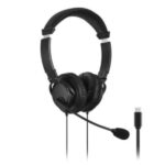 Cuffie Professionali Kensington USB-C con Microfono e Noise Canceling Nero