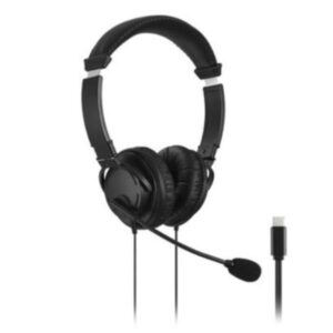 Cuffie Professionali Kensington USB-C con Microfono e Noise Canceling Nero