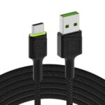 Cavo USB-C Green Cell GC Ray 2m LED Ricarica Rapida QC 3.0