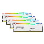 RAM DDR5 Kingston FURY Beast 64GB 5200MHz CL40 Kit 4 Moduli RGB White