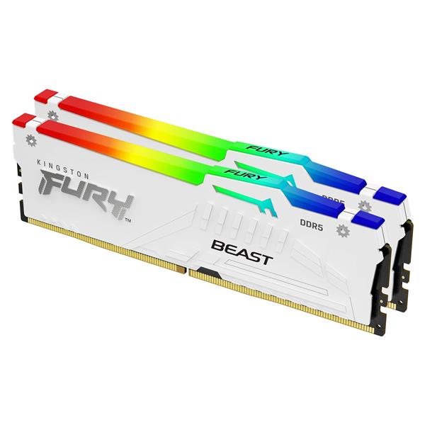 Moduli di Memoria Kingston FURY Beast 64GB DDR5 6000MHz CL30 White RGB EXPO