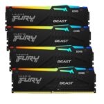 RAM DDR5 Kingston FURY Beast 64GB (4x16GB) 6000MHz CL40 RGB