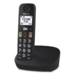 Telefono Cordless Panasonic TGU110EXB Tasti Grandi Nero