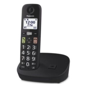 Telefono Cordless Panasonic TGU110EXB Tasti Grandi Nero