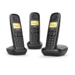 Telefono Cordless Gigaset A170 Trio Nero 3 Portatili DECT