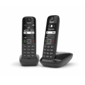Telefono Cordless Gigaset AS690 A Duo Nero 2 Portatili Segreteria