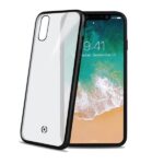 Cover Celly LASER MATT per iPhone Xs e iPhone X Trasparente Nera