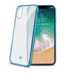 Cover Celly LASER MATT per iPhone XR Trasparente Azzurro TPU