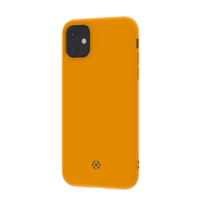 Cover Celly LEAF per iPhone 11 in Silicone Giallo