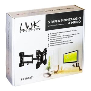 Staffa TV a Muro Orientabile 3 Snodi per Schermi 23-42" VESA 200x200