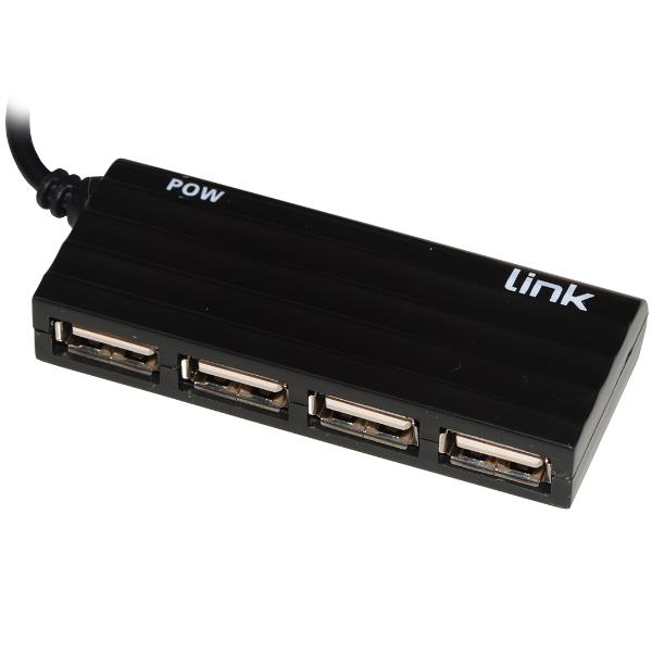 Hub USB 4 Porte Bulk USB 2.0 Nero Autoalimentato