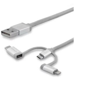 Cavo Carica Startech USB-C Multi-Carica con Lightning e Micro-B