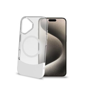 Cover Celly MAGDUAL per iPhone 16 Bianco TPU