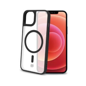 Cover Celly MAGMATT per iPhone 14 Trasparente Nera TPU Policarbonato