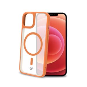 Cover Celly MAGMATT per iPhone 14 Trasparente Arancione