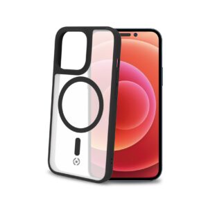 Cover Celly MAGMATT per iPhone 14 Pro Trasparente Nera