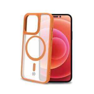 Cover Celly MAGMATT per iPhone 14 Pro Trasparente Arancione