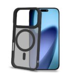 Cover Celly MAGMATT per iPhone 17 Pro Trasparente Nera