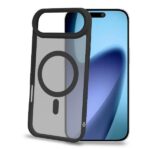 Cover Celly MAGMATT per iPhone 17 Trasparente Nera