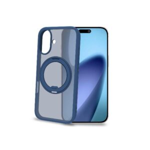 Cover Celly MAGSTAND per iPhone 17 Trasparente Blu