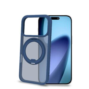 Cover Celly MAGSTAND per iPhone 17 Pro Trasparente Blu