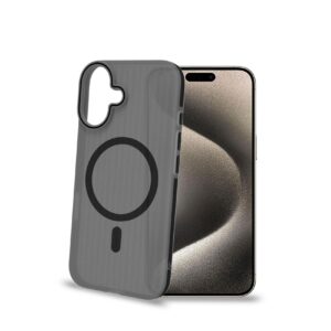 Cover Celly MAGSUIT per iPhone 16 Nero TPU