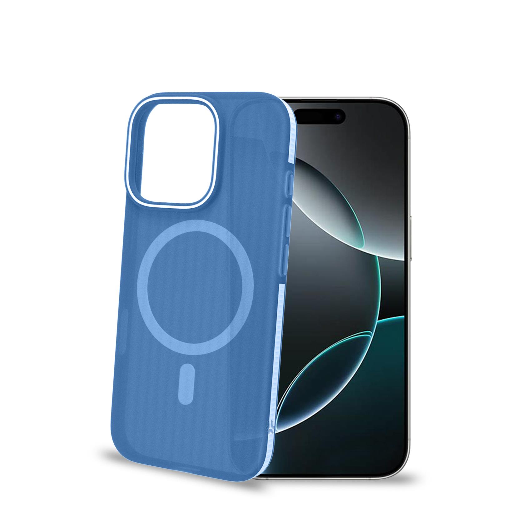 Cover Celly MAGSUIT per iPhone 16 Pro Blu TPU