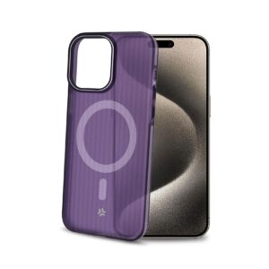 Cover Celly MAGSUIT per iPhone 16 Pro in TPU Viola