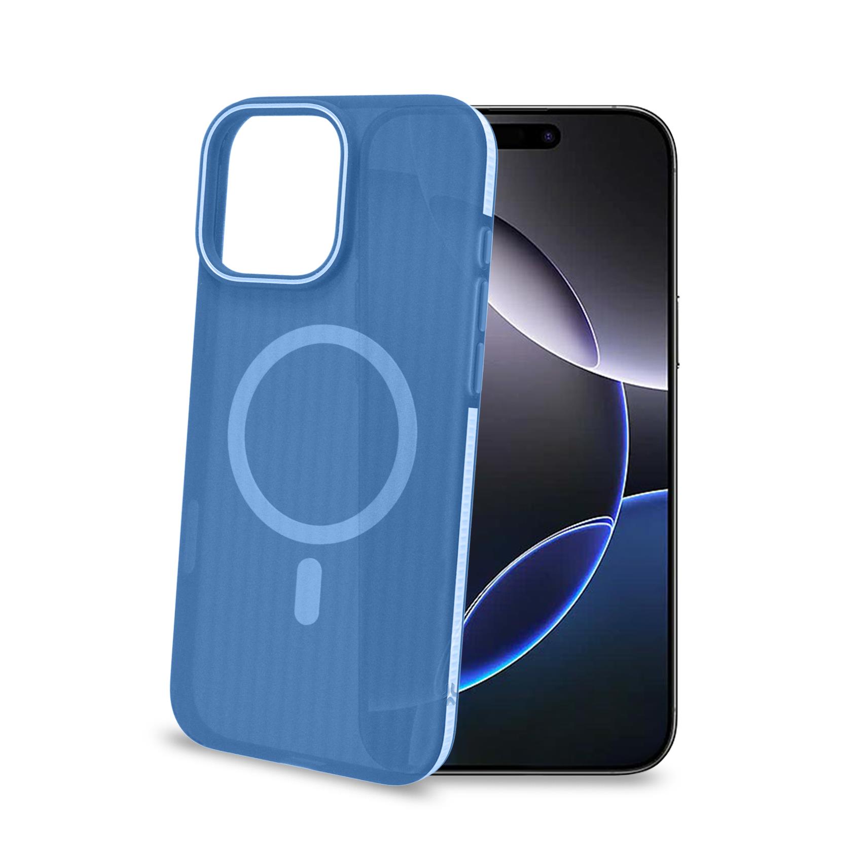 Cover Celly MAGSUIT per iPhone 16 Pro Max Blu TPU