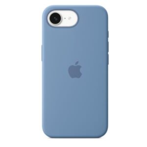 Cover iPhone Apple Silicone per iPhone 16e Blu Inverno