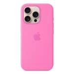 Cover iPhone Apple MagSafe Silicone Rosa Peonia per iPhone 16 Pro