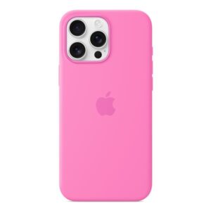 Cover iPhone Apple MagSafe Silicone per iPhone 16 Pro Max Rosa Peonia
