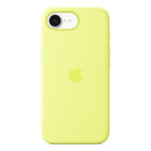 Cover iPhone Apple Custodia in Silicone per iPhone 16e Giallo Neon