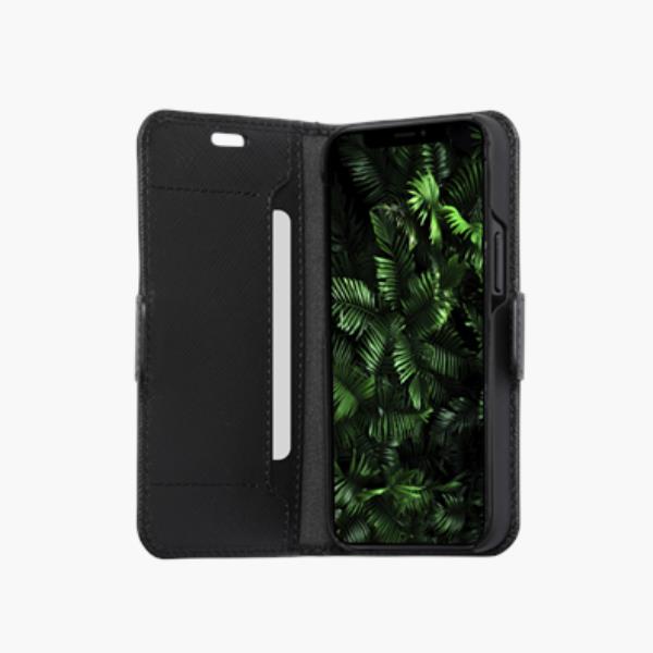 Custodia in Pelle Saffiano Dbramante 1928 Milano per iPhone 12 mini Nero