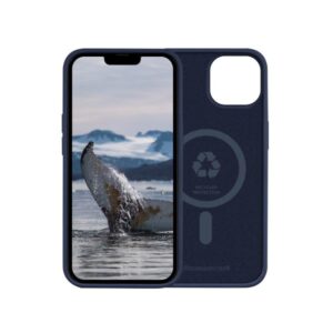 Custodia iPhone 14 Dbramante 1928 Monaco Silicone Blu Riciclata