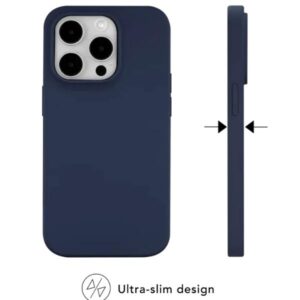 Cover iPhone 15 Pro Dbramante 1928 Monaco Silicone Blu